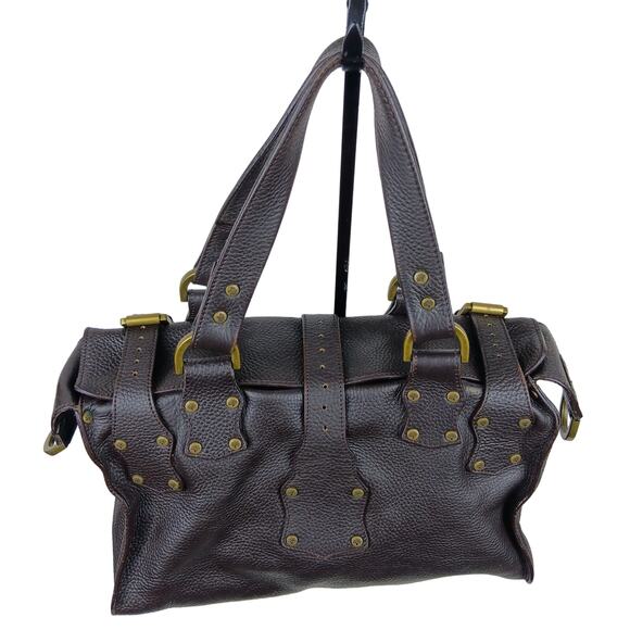 VTG British Mulberry Roxanne Brown Leather Handbag 1800s Victorian Steampunk - Picture 3 of 13